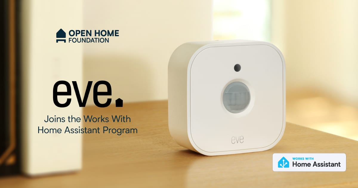 Eve Compatible Home Assistant 1 Eve and Home Assistant collaboration banner