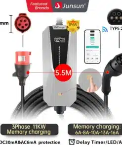 Junsun EV Cargador 22kW Tuya