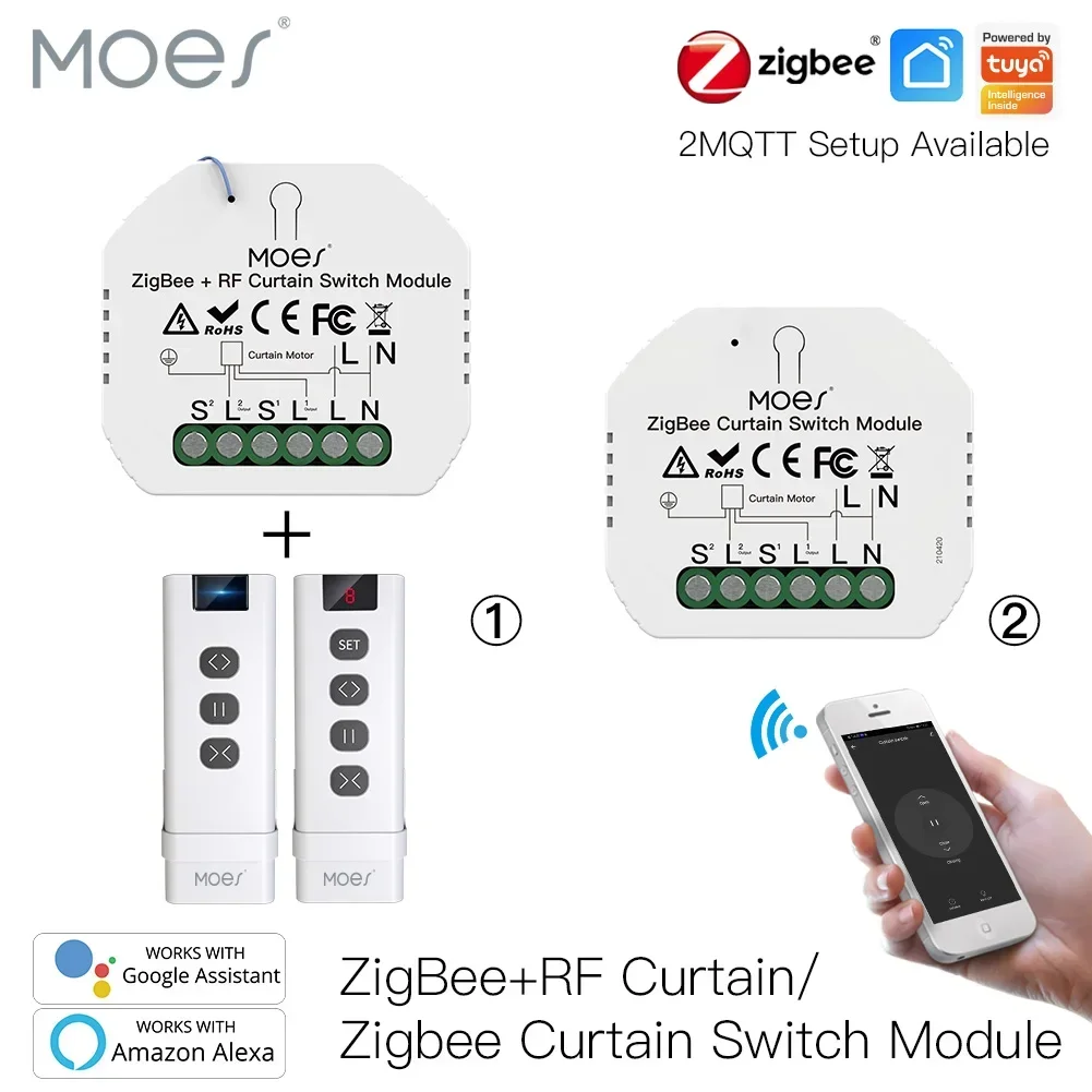 MOES ZigBee 30 Cortina Motorizada MOES ZigBee 30 Cortina Motorizada
