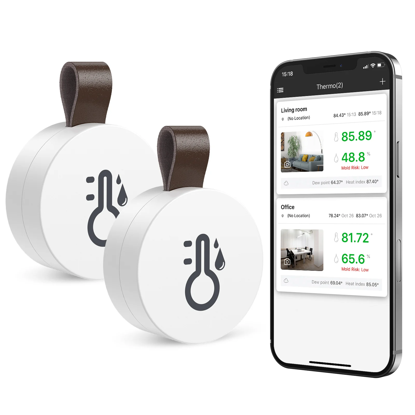 ORIAtermómetro Bluetooth higrómetro exterior ORIA-termómetro ORIAtermómetro Bluetooth higrómetro exterior ORIA-termómetro