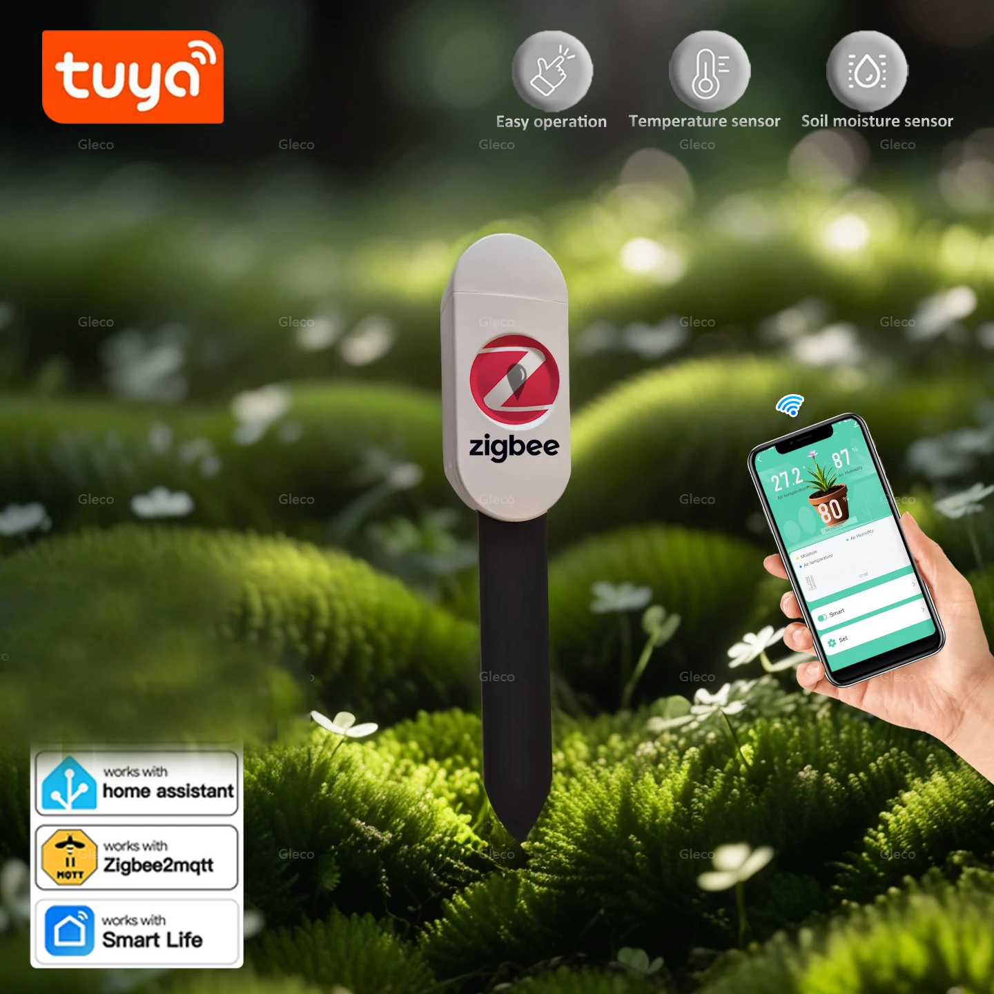 Tuya Zigbee Sensor Suelo Inteligente Tuya Zigbee Sensor Suelo Inteligente