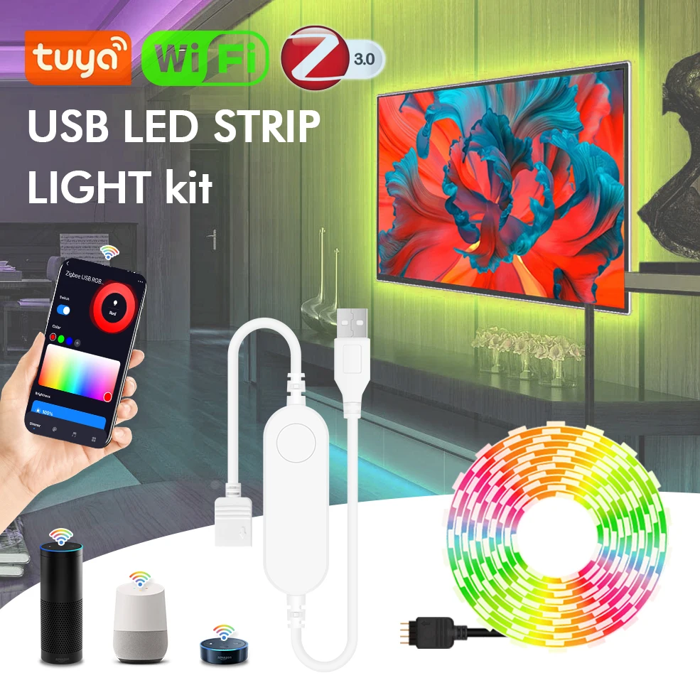 Se375362d211e49fd8cd7b43aa7625c26q.webp Tuya Wifi RGB Alexa 10m