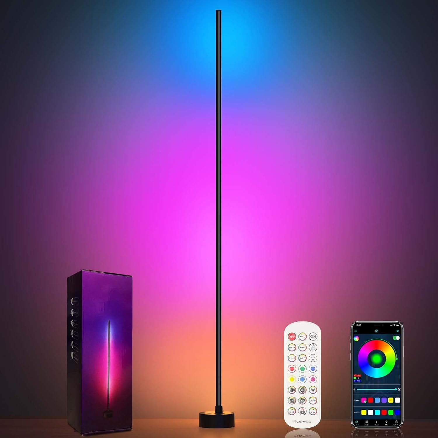 Ahorra $10 con lámpara LED Miortior 1 Lámpara de Esquina LED RGB Miortior