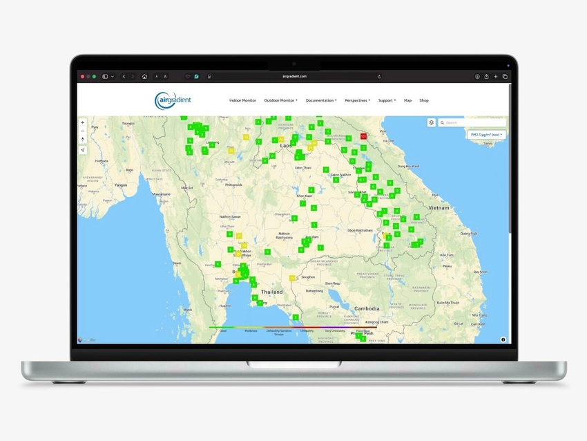 AirGradient con Home Assistant 2 Un mapa de calidad del aire de AirGradient