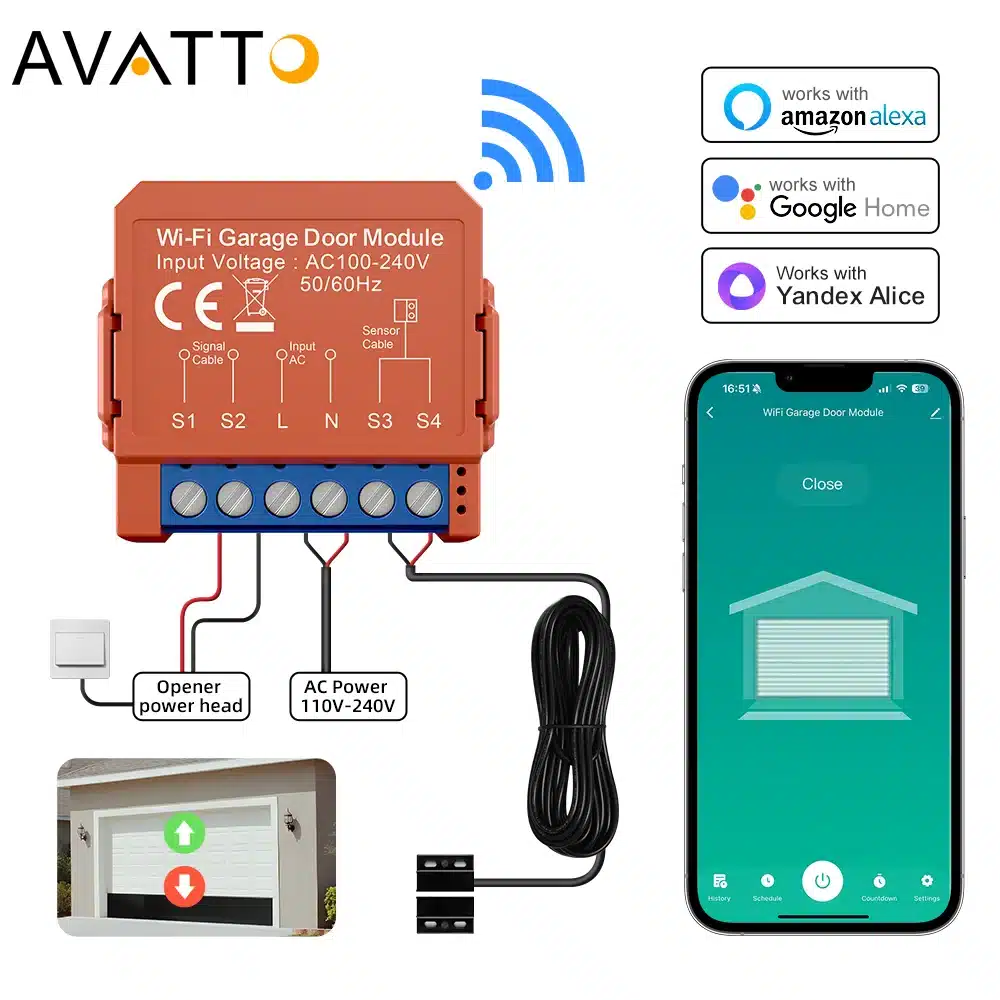 AVATTO Tuya WiFi Alexa Garaje AVATTO Tuya WiFi Alexa Garaje