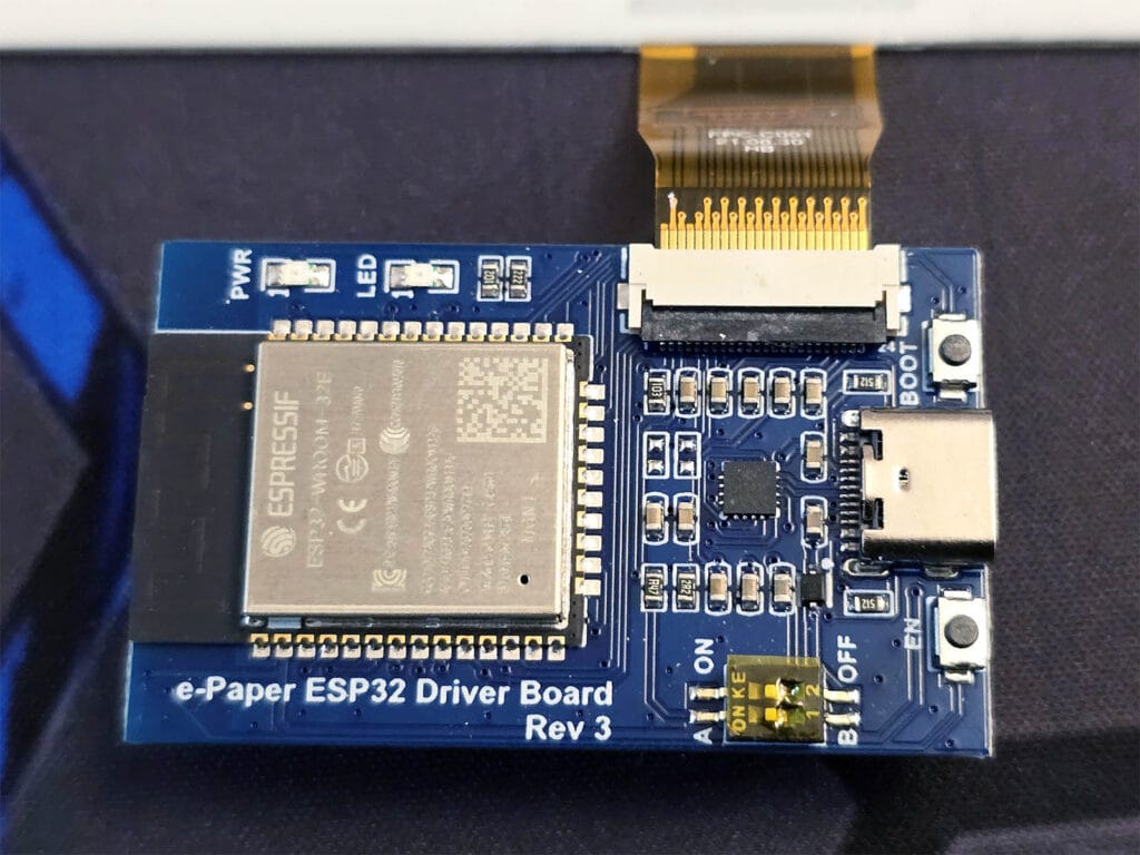 Pizarras E-Paper con Waveshare 2 Waveshare E-Paper ESP32 Driver Board