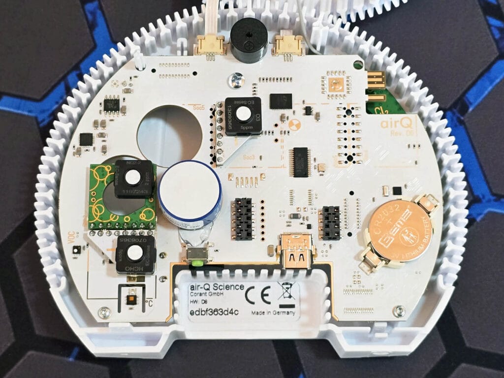 Análisis del Sensor airQ de Calidad del Aire 3 Sensores del airQ Science