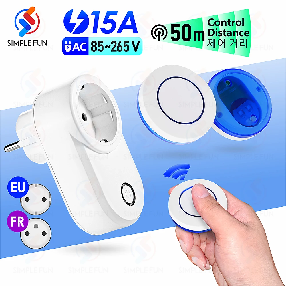 S4fc003bf823a484bba53d939ff392a72d.webp DEWENWILS Control Remoto 15A Enchufe