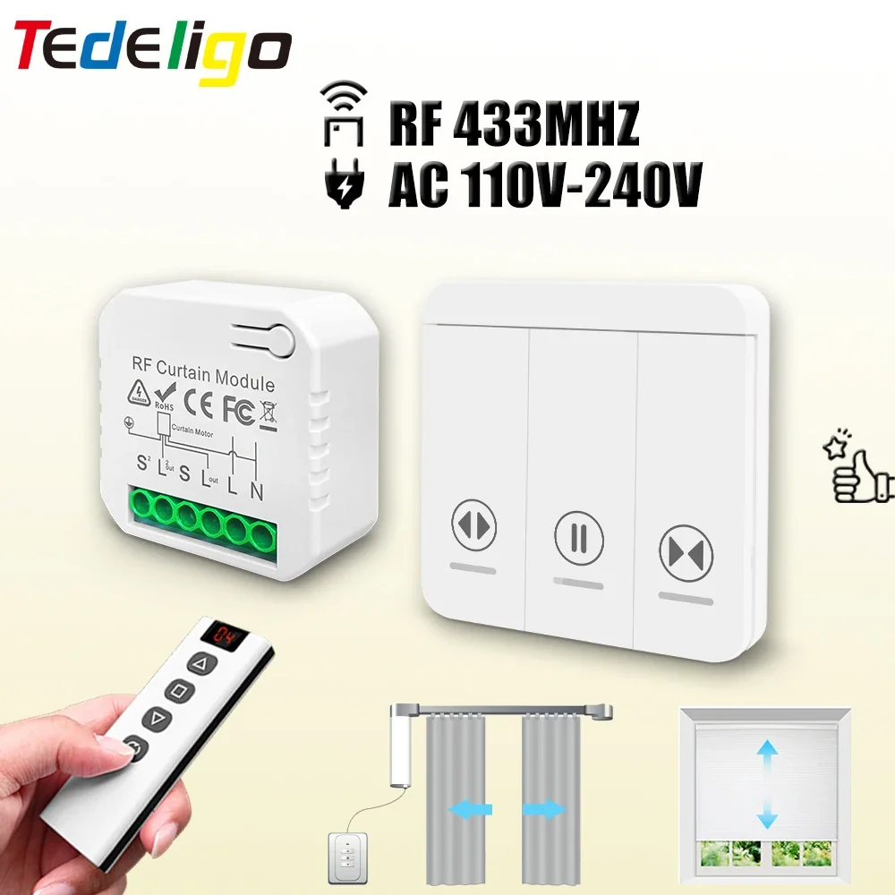 S656b48c3359e478aa6a7001c616b2353i.webp Secutek 433MHz Controlador Persianas Módulo