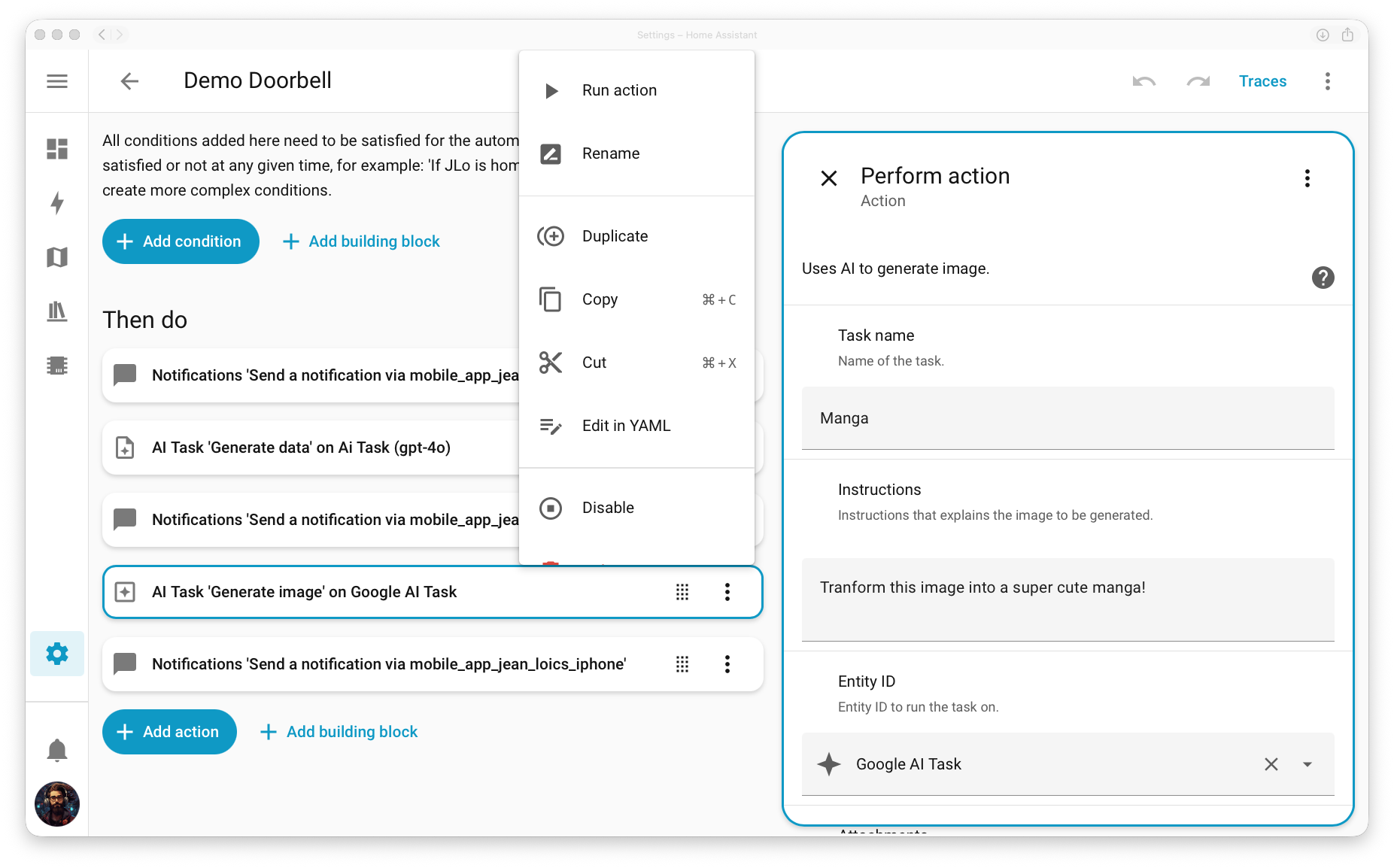 Home Assistant 2025.10 Optimización 3 Menú de sobrecarga
