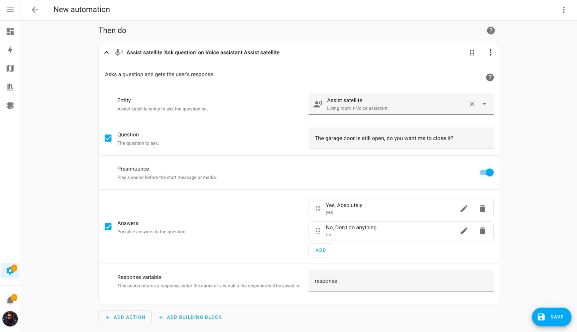 Home Assistant: Asistentes Multilingües 2 Ask Question en acción