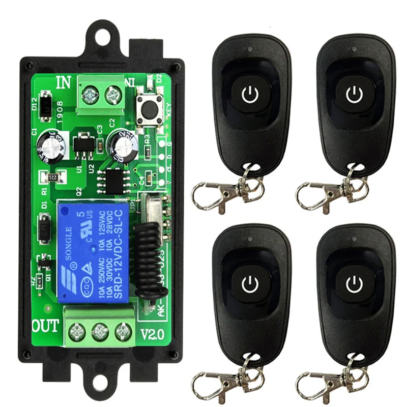 Hdfb84b1e418044cfa0031324306f299c9.webp RODOT 433MHz 12V Receptor Transmisor
