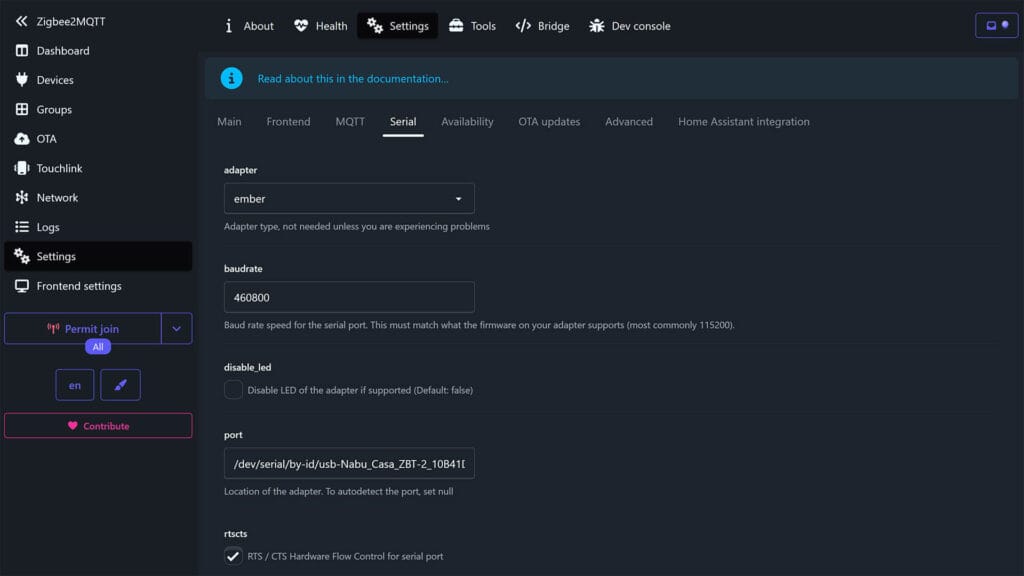 Home Assistant ZBT-2 Zigbee2MQTT Configuration