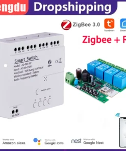 QWAMBVZE Zigbee 4 Canales Tuya