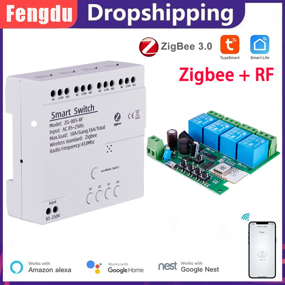 S92dc601dbe20470c8a01312a81516220V.webp QWAMBVZE Zigbee 4 Canales Tuya