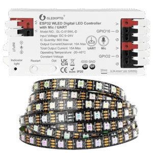 Controlador WLED con Tira LED WS2812B Mejores Luces de Navidad Solo Locales para Home Assistant: Controlador WLED con Tira LED WS2812B