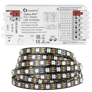 Controlador LED Zigbee con Tira LED WS2812B Mejores Luces de Navidad Solo Locales para Home Assistant: Controlador LED Zigbee con Tira LED WS2812B
