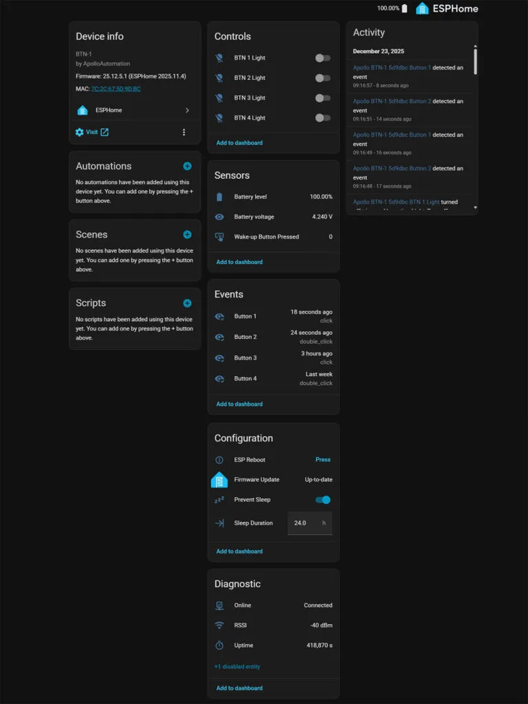 Revisión Apollo Macro Deck 21 Apollo Automation BTN-1 Macro Deck Review: Added to Home Assistant