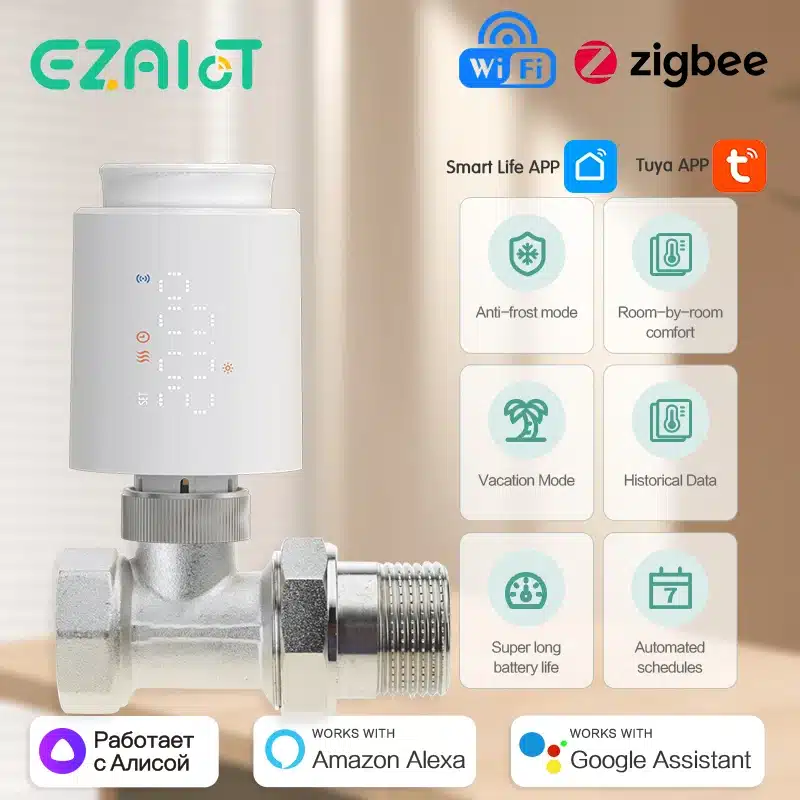 Tuya ZigBee Termostato Radiador Programable Tuya ZigBee Termostato Radiador Programable