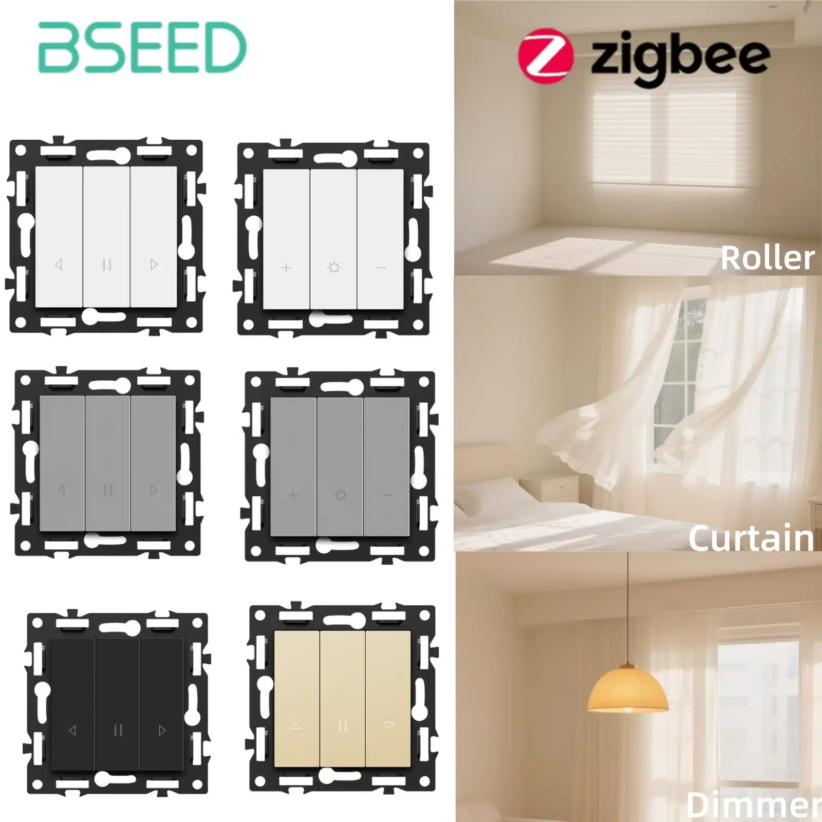 BSEED Zigbee Cortina Interruptor Módulo BSEED Zigbee Cortina Interruptor Módulo