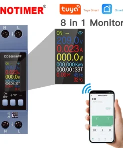 Medidor Tuya WiFi 8en1 DIN