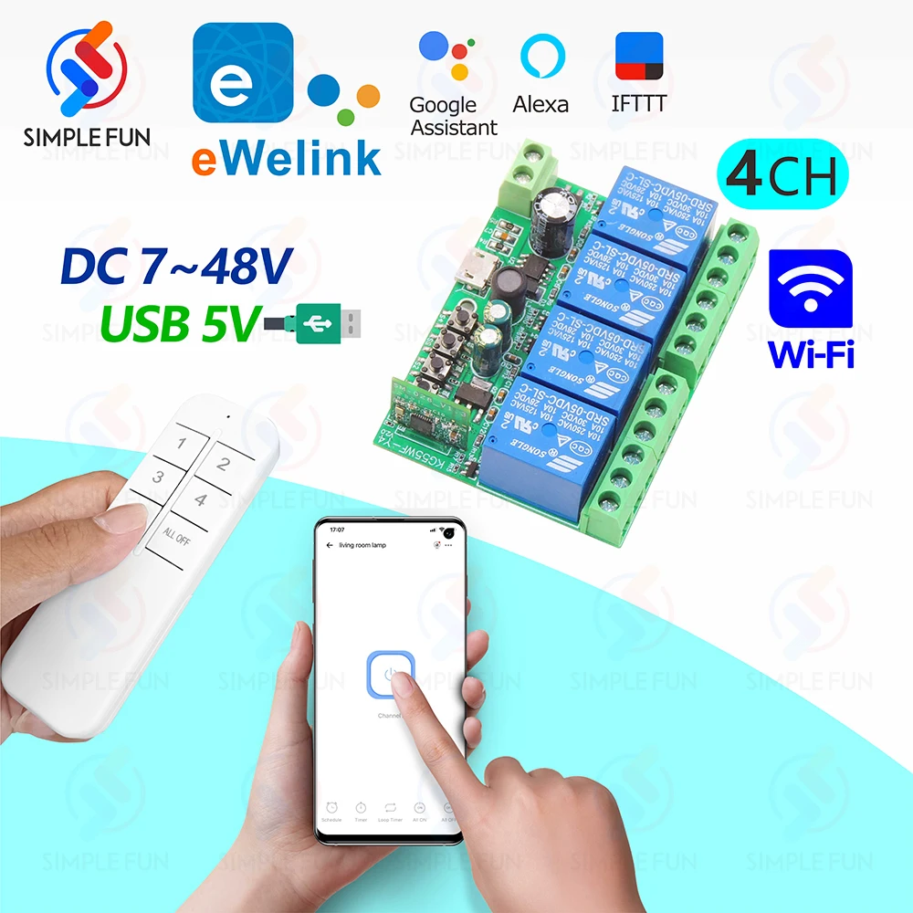 Ewelink WiFi 4 Canales Garaje Ewelink WiFi 4 Canales Garaje