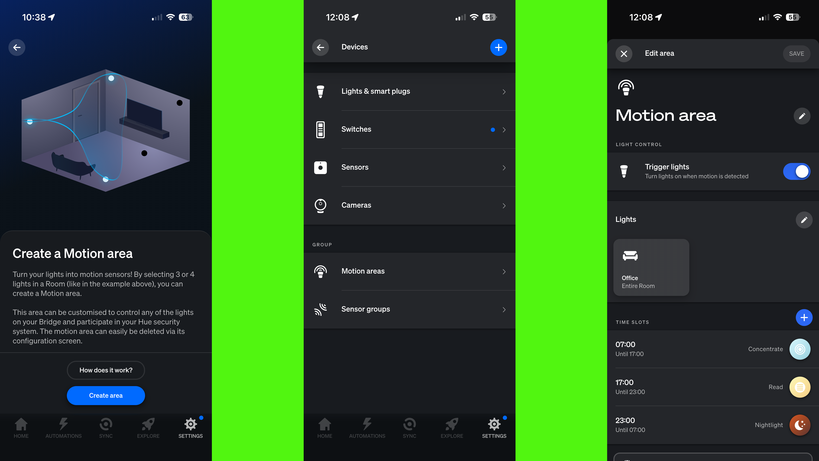 Philips Hue Bridge Pro Área de Movimiento