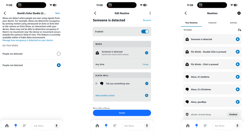 Echo Studio (2025) Reseña 9 Detección de movimiento en el Amazon Echo Studio (2025)