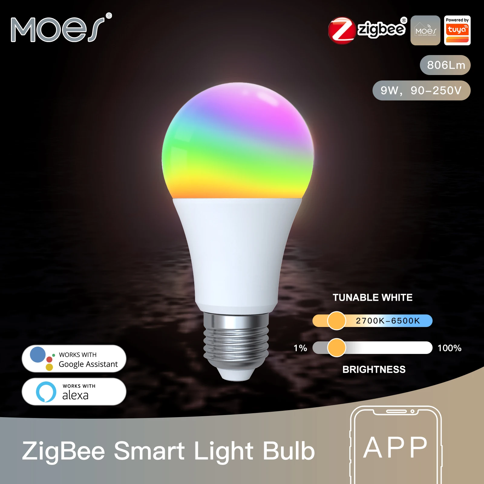 Sc4cd6d3ada754449966101d672170352i.webp MOES ZigBee E27 RGB 806Lm