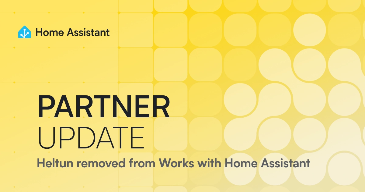 Heltun eliminado de Works with Home Assistant
