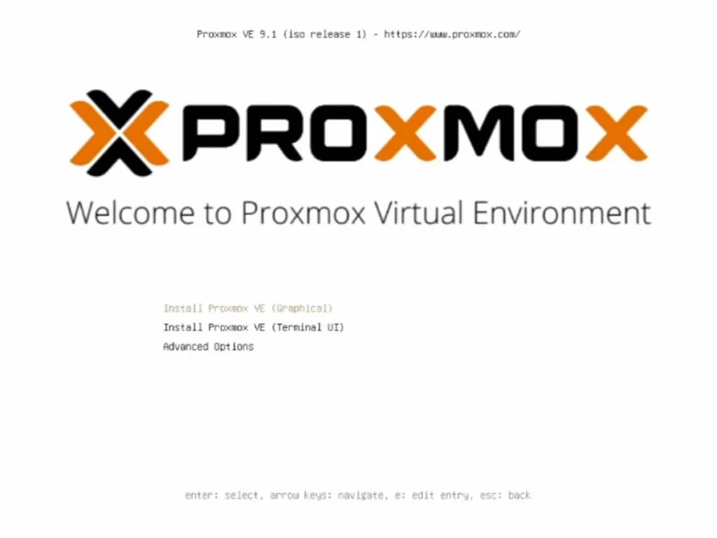 Guía Proxmox 9 Home Assistant 6 Instalando Proxmox 9 a través de la GUI Gráfica