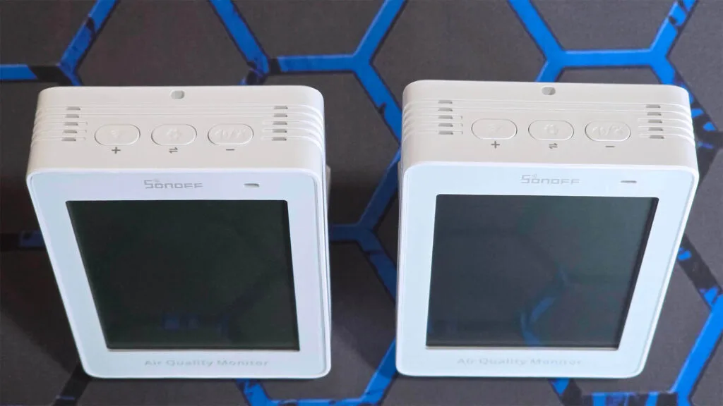 Sonoff AirGuard Air Quality Monitors PM/CO2 Top Buttons