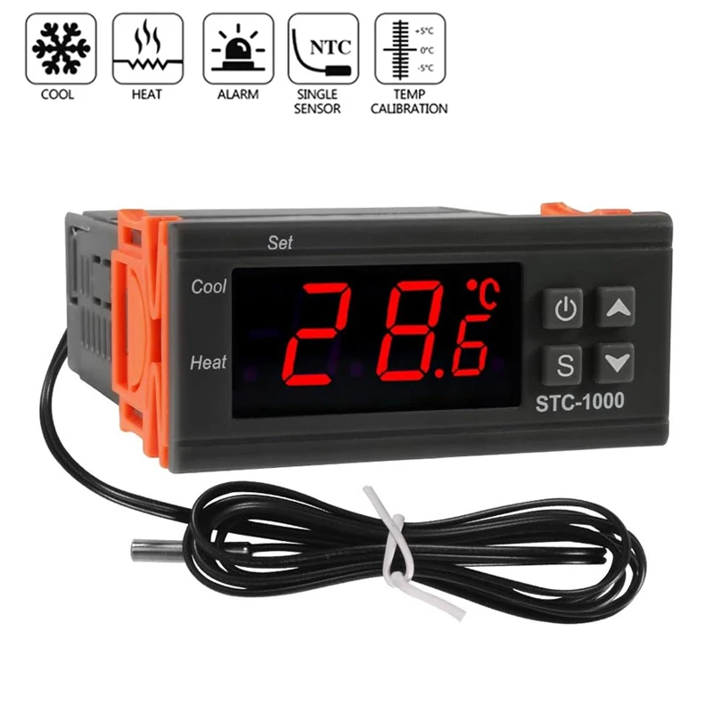 S7dc8f8827dd9426a82bf46231d3b06ceX.webp STC1000 Controlador Temperatura Inteligente Digital
