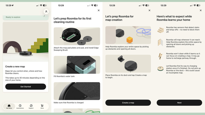 Reseña iRobot Roomba Max 505 17 Configuración de preparación de la app del iRobot Roomba Max 505 Combo