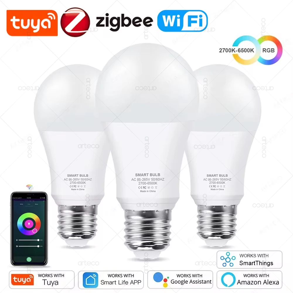 Tuya E27 Zigbee 15W bombilla Tuya E27 Zigbee 15W bombilla