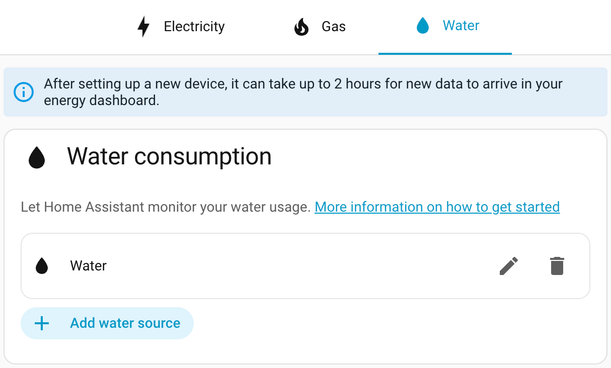 Domótica Limpia 2026.3 3 Captura de pantalla de las nuevas pestañas en la página de configuración del Dashboard de Energía.