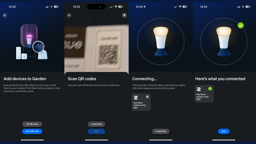 Análisis Tira LED Exterior Philips 11 Configuración de la tira LED exterior Philips Hue Neon en la app