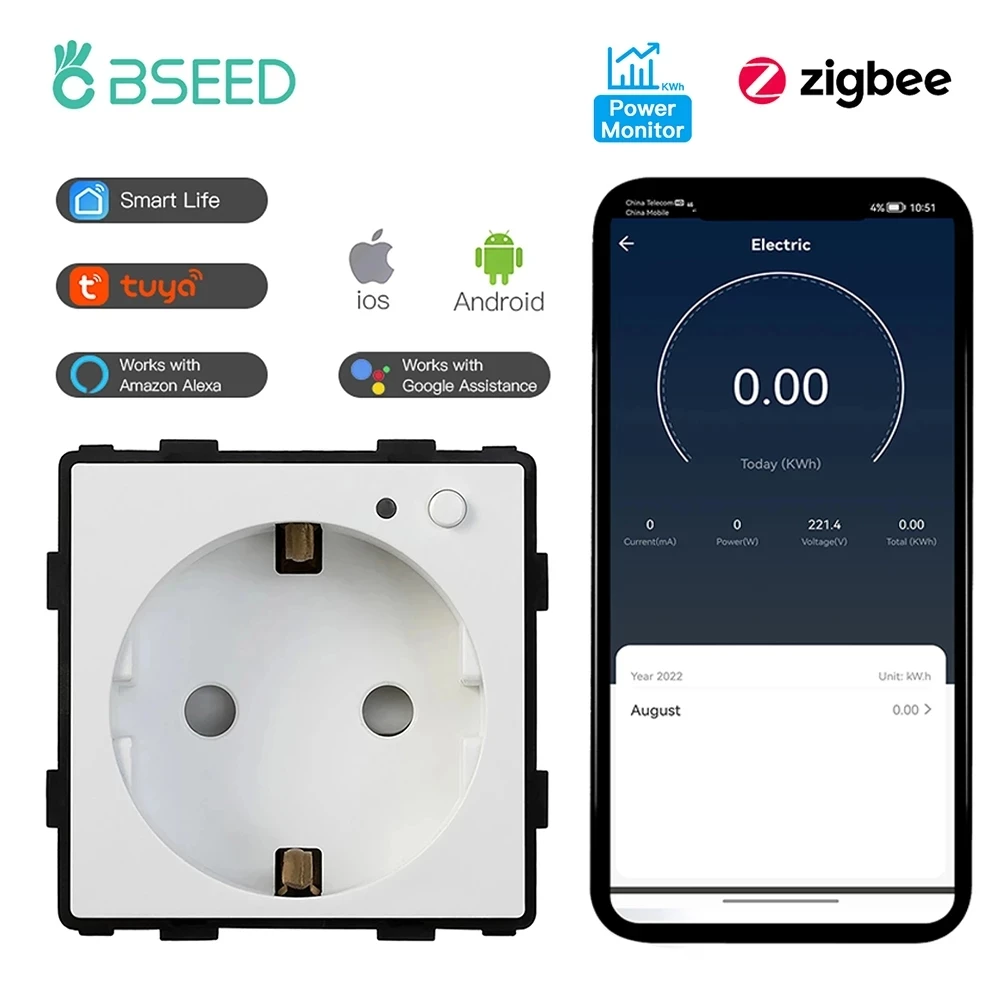 BSEED Zigbee Enchufe Inteligente BSEED Zigbee Enchufe Inteligente