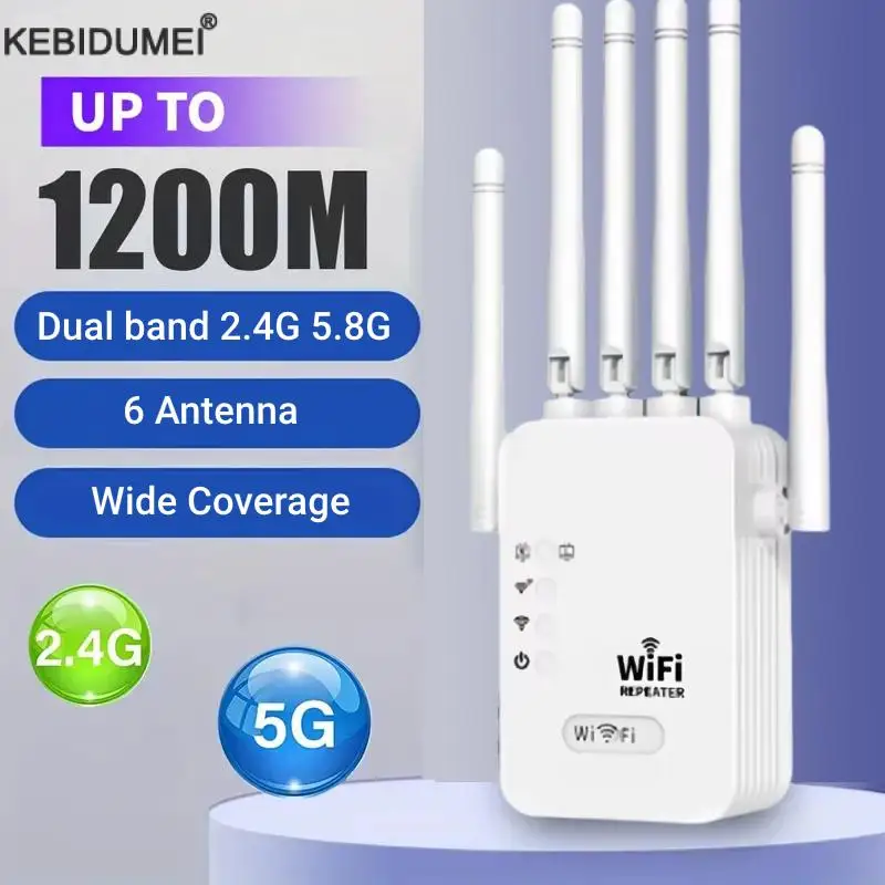 Sc14ddcda95984d23b912b2665684f361P.webp Repetidor WiFi 1200Mbps 24G 5G