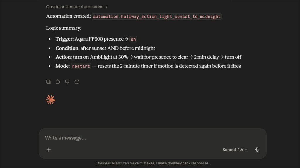 Home Assistant: Guía Completa 5 Home Assistant MCP Server Creating automations with Claude Code