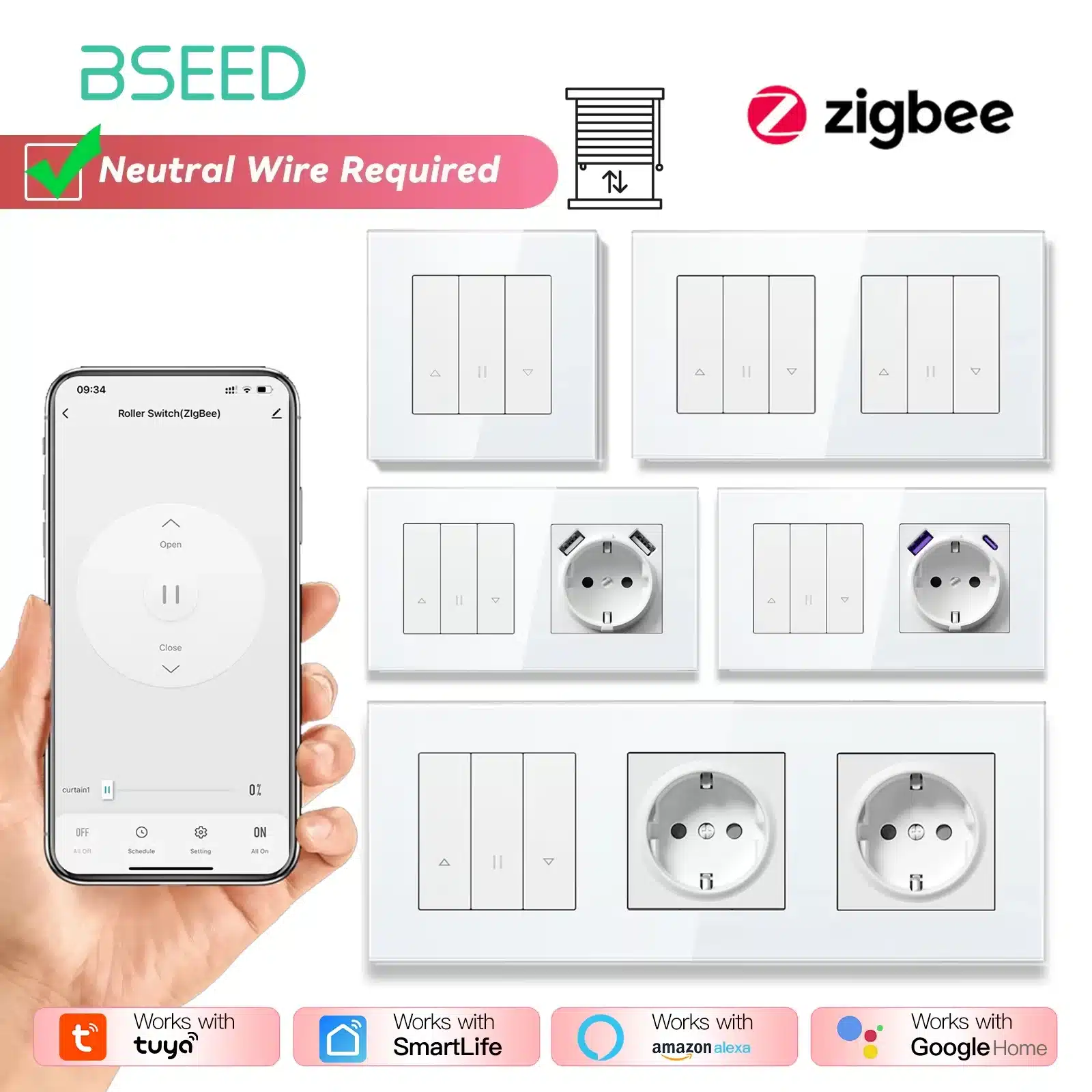 S3e1f5f08b23843e0a66ea8204247253aZ.webp BSEED Zigbee Interruptor Inteligente