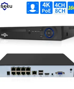 Hiseeu 4CH 4K POE NVR