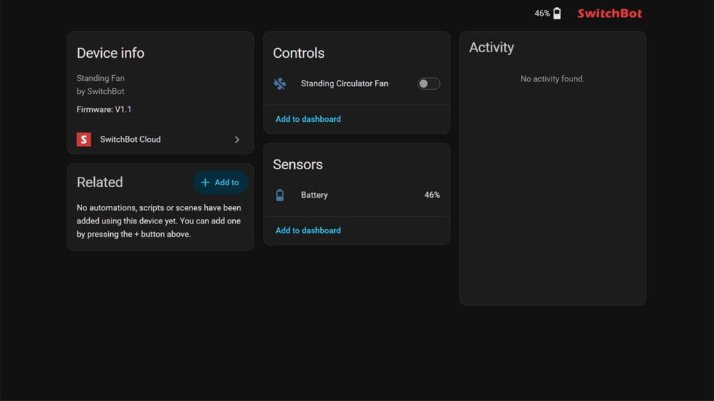 Revisión Ventilador Circulador SwitchBot 37 Integración del Ventilador Circulador Inteligente SwitchBot en Home Assistant vía Cloud