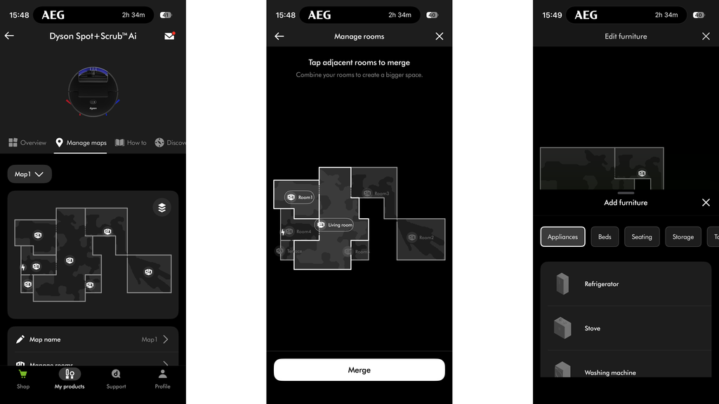 Dyson Spot+Scrub Ai: Opinión 15 Mapeo en la app del Dyson Spot+Scrub Ai