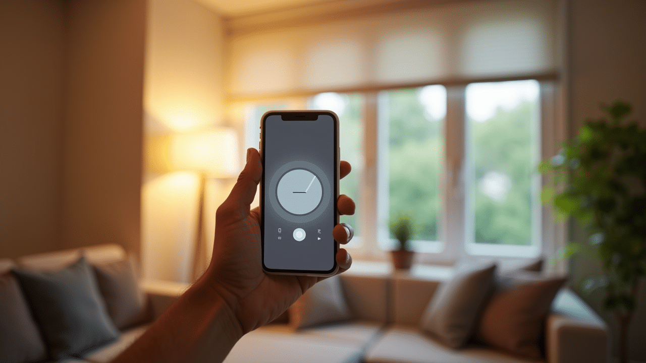 Control del estor motorizado desde el móvil con la app de domótica